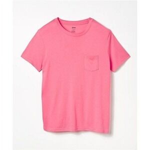 NWT Soffe Womens Boyfriend Pocket Tee Neon Pink Sport Activewear Medium